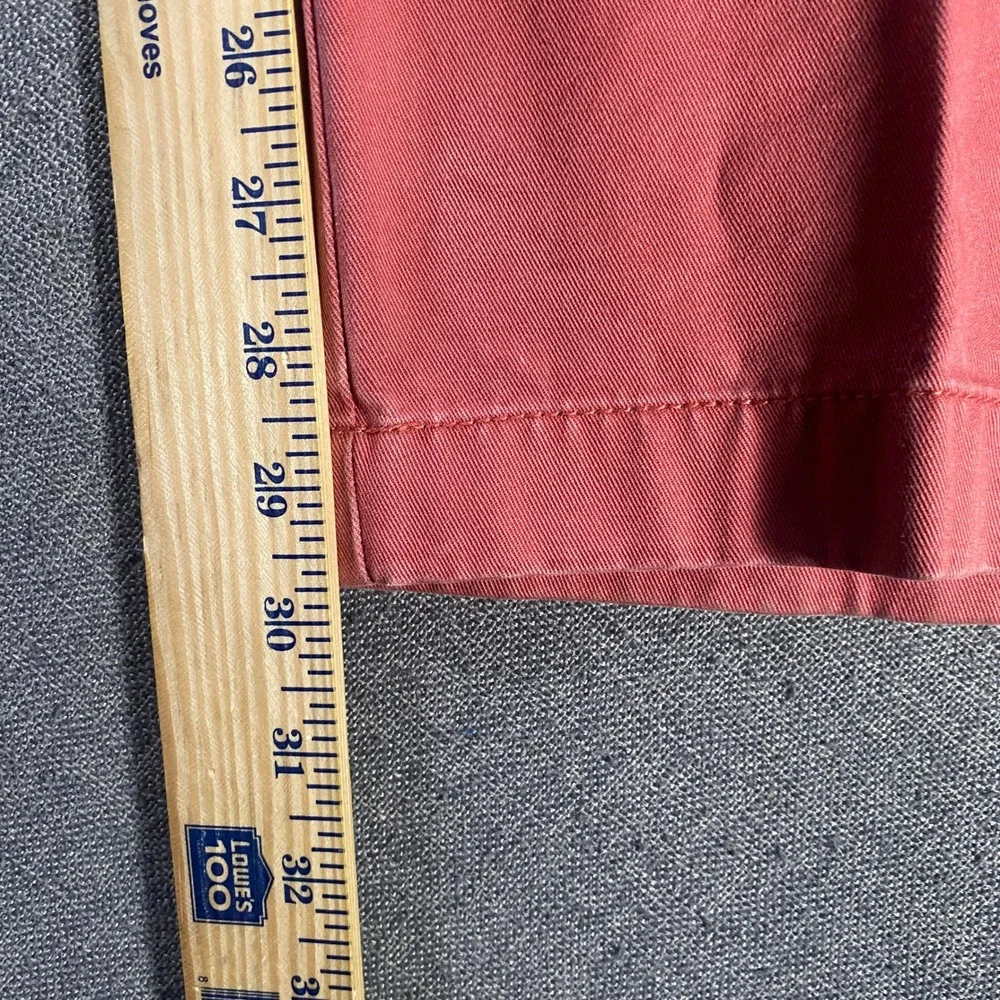 J.Crew Mens 36x30‎ Red Cotton Pleated Chino Pants Trousers Casual